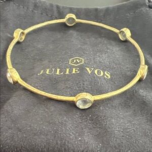 Julie Vos Milano Luxe Clear Stone Bangle